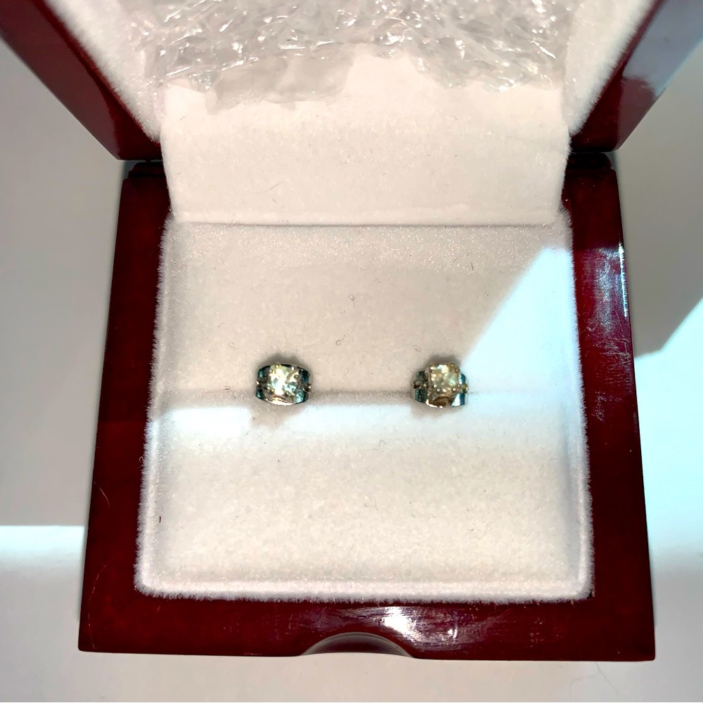 Silver stud earrings